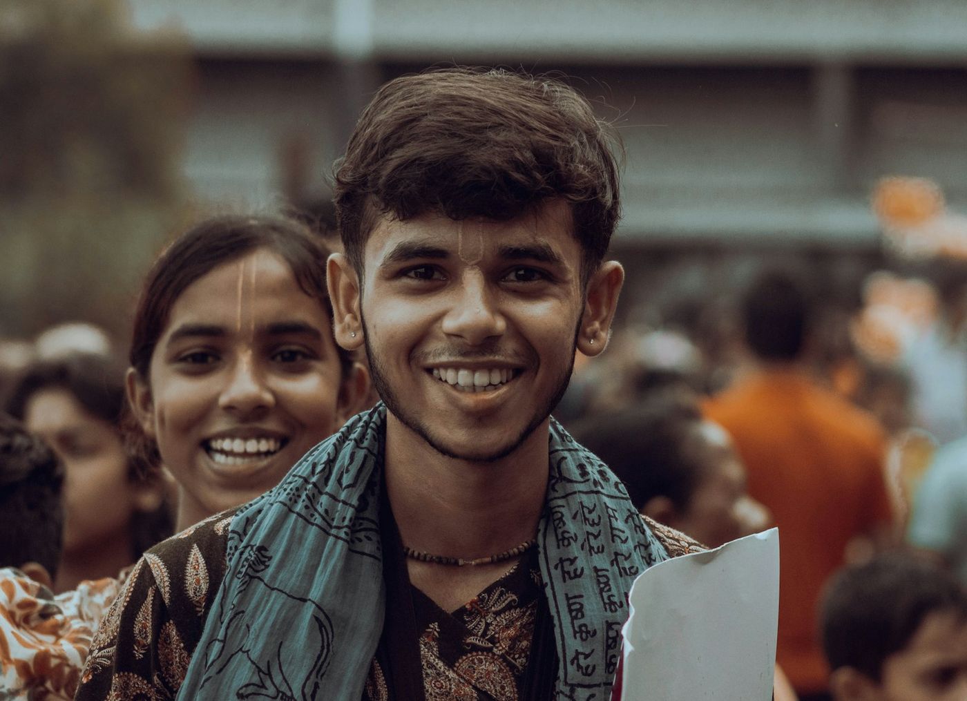 Smiling young man from a small town